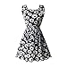 Hee Grand Women's Casual Summer Fit and Flare Floral Sleeveless Dress