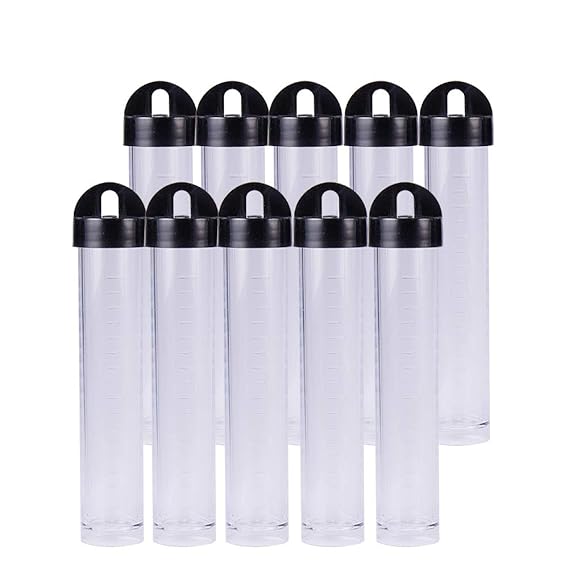 BENECREAT 30PCS 25ml Clear Plastic Tube Lab Bead Containers Test Tube