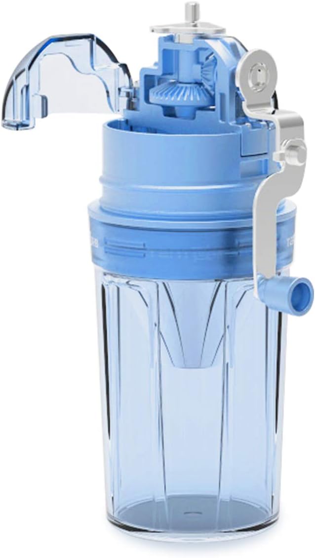 Manual Coffee Grinder with Side Rocker (Clear Blue)