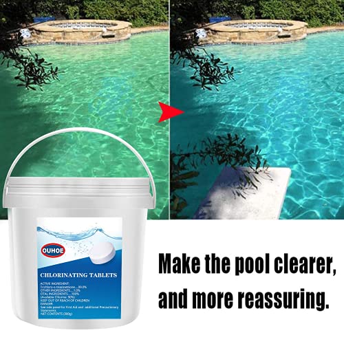 Chlorine Pool Tablets, 300Pcs Chlorinating Tablets Swimming Pool