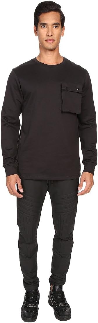 Pyer Moss Men's Utility Fishtail Crew, Mocha, XL
