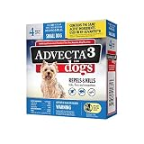 Advecta 3 Flea & Tick Topical Treatment, Flea & Tick Control for Dogs, Small, 4 Month Supply