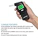 JASTEK Professional Breathalyzer [New Version] Portable Digital Alcohol Tester Detector with 5 Mouthpieces for Personal Use -Black