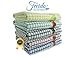 Fecido Fruity Kitchen Collection Dish Towels - Heavy Duty - Super Absorbent - 100% Cotton - The Best European Tea Towels with Fruit Design - Set of Two, Yellow Lemon