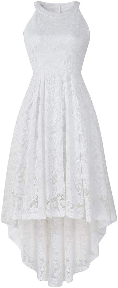 DEATU Women Vintage Floral Cute Lace Cocktail Neckline Ladies Party Swing Sleeveless Dress Princess Dress