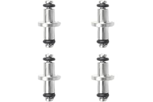 Scuba Diving High Pressure T-End Air Spool with O-Ring for SPG Swivel, Nickel-Plated Brass, 9mm OD, 18mm Length(4PCS)