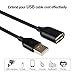 EVISTR USB Cable USB 2.0 Extension Cable 6FT 2Pack - A-Male to A-Female USB Extender Cord 5000+ Bend Lifespan for Playstation, Xbox, Printer, Scanner, Camera, Keyboard, Hard Drive