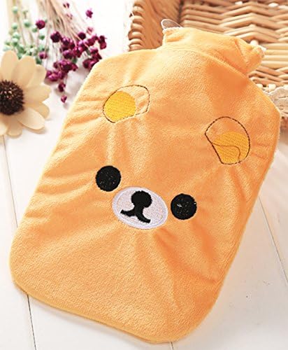 Cartoon Mini Hot Water Bottle Small Warm Hand Treasure Baby Warm Hand Treasure brown 4.7x3.9In (Brown7.86In)