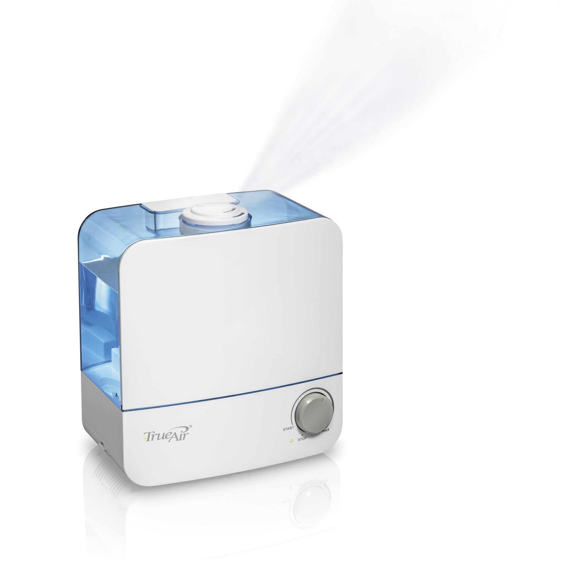Hamilton Beach TrueAir Cool Mist Humidifiers for Bedroom Large Room, 5.5L, Whisper Quiet, Rotating Nozzle, Auto-Shutoff, Filter-Free, White (04700)