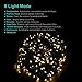 [8 Modes 100 LEDs] Milocos Solar Powered String Light, 33ft/10m Solar LED String Light, Ambiance Lighting, Solar String Lights for Outdoor, Gardens, Homes, Christmas Party (Warm White)