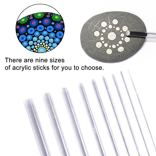Kabi 14Pcs Dotting Tools & Rock Painting Pen Sets for Embossing Pattern, Coloring, Nail Art, Drawing and Clay Sculpting