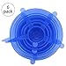 Silicone Stretch Lids,6 Pack Reusable Durable and Expandable to Fit Various Sizes and Shapes of Containers. Superior for Keeping Food Fresh, Dishwasher and Freezer Safe