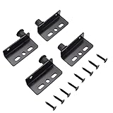 2 Sets Pivot Hinges Black Heavy Duty Concealed