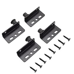2 Sets Pivot Hinges Black Heavy Duty Concealed