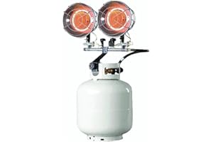 Mr. Heater F242655 MH30TS Double Tank Top Outdoor Heater, 8000 to 30000 BTU Per Hour, Chrome