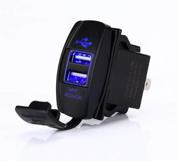 NEW UTV Battery Gauge Blue Volt Meter SXS Switch RV Side by Side X Yamaha Rhino