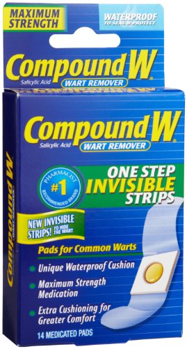 Compound w wart remover, one step invisible strips, 14 …