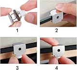 WYAN 20Pcs Zinc Alloy Glass Shelf Brackets Clips for Cabinet Kitchen Table view 4