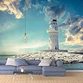 Wall Mural The Seaside Lighthouse Removable Wallpaper Wall Sticker for Bedroom Living Room - 66x96 inches