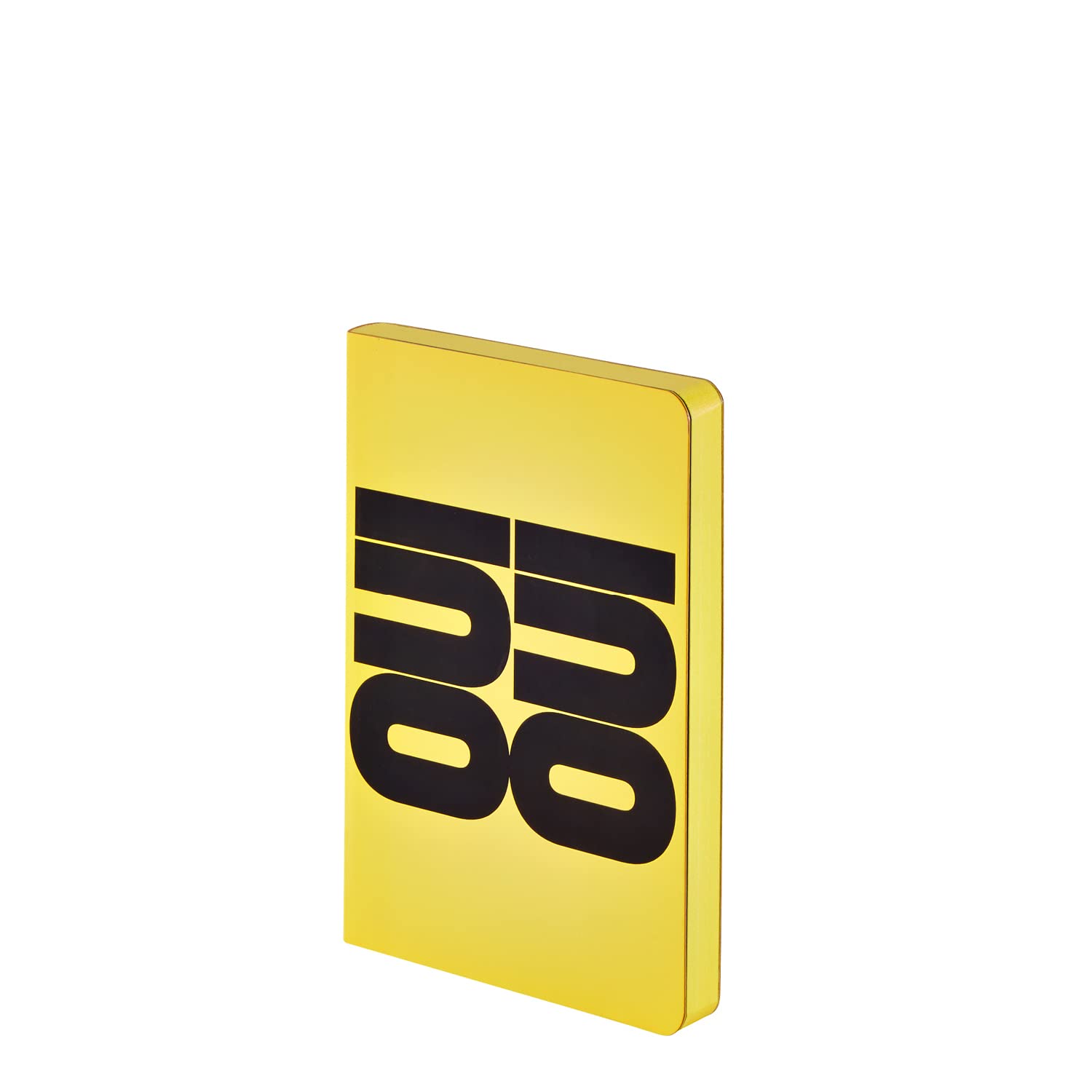 Nuuna Notebook A6 | Graphic S - Oui Oui | Dotted Journal | 2.5 mm Dot Grid | 176 Numbered Pages | 120 g Premium Paper | Leather Yellow | Sustainably Produced in Germany