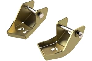 METALCLOAK JL Wrangler Rear Bolt On Shock Bracket Skid Plate, Pair, Sturdy Reinforcement, Added Protection, Gold Zinc Finish, Made in USA