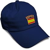 Speedy Pros Soft Baseball Hat Embroidered Dad Hat Spain Espana Flag Embroidery Men & Ladies Baseball Cap Cotton