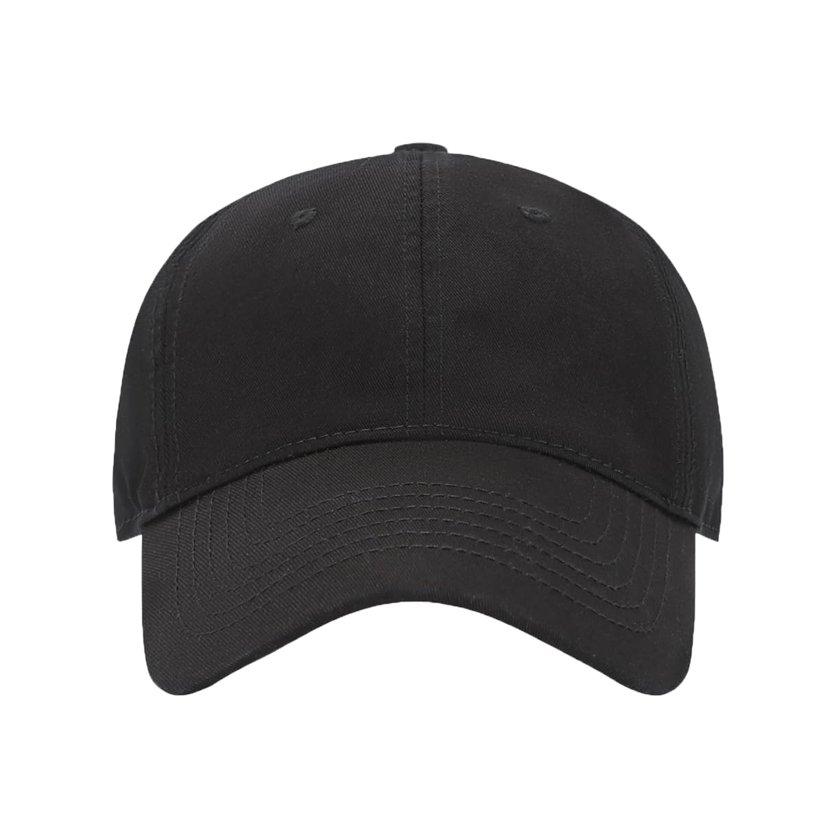 GEANBAYE Classical Low Profile Plan Blank 100% Cotton Dad Hats Baseball Caps for Man and Women (Black)