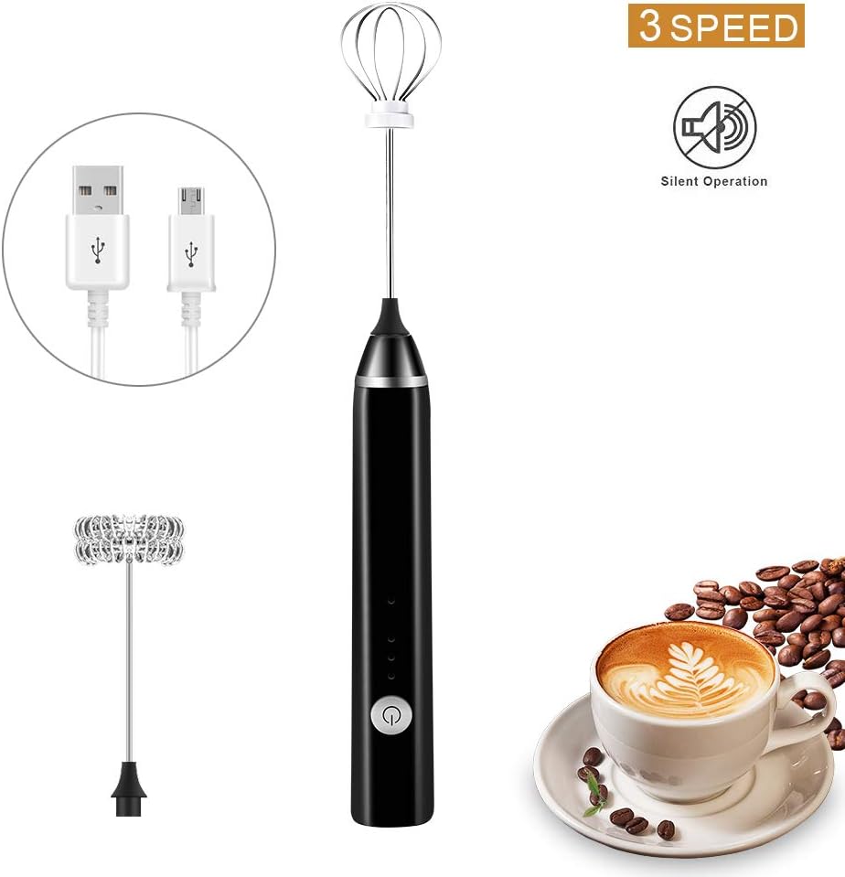 Milk Frother Dibikou Coffee Frother Electric Whisk Handheld Milk