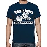 Schrute Farms Beets Bed and Breakfast Tshirt The Office (Medium, Navy)