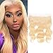 Valentines Day Gifts Brazilian Human Hair 613 Blonde Lace Frontal Closure Free Part Body Wave Virgin Hair 13x4 Bleached Knots With Baby Hair (12inch)