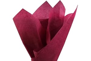 PMLAND 100 Sheets Burgundy Wine Color Tissue Wrapping Paper Bulk 20 x 15 Inches for Gift Favor Bags Boxes Flowers Packaging Crafts DIY Art Projects and Party Decorations