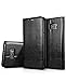 Crosspace Compatible with Galaxy S7 Edge [5.5inch,2016 Release] Wallet Case, PU Leather Flip Cases Folio Book Stand Cover with Card Slots for Women Girls- Black