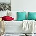 MIULEE Pack of 2 Corduroy Soft Soild Decorative Square Throw Pillow Covers Set Cushion Cases Pillowcases for Sofa Bedroom Car 18 x 18 Inch 45 x 45 Cm Red