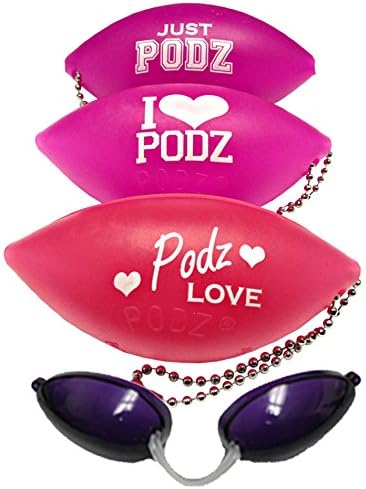 SOFT PODZ GOGGLES - Tanning Bed Keychain Eyewear - Random PINK Colors Picked
