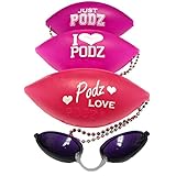 SOFT PODZ GOGGLES - Tanning Bed Keychain Eyewear - Random PINK Colors Picked