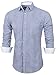 Emiqude Mens Casual Slim Fit Long Sleeve Pocket Constrast Plaid Dress Shirt