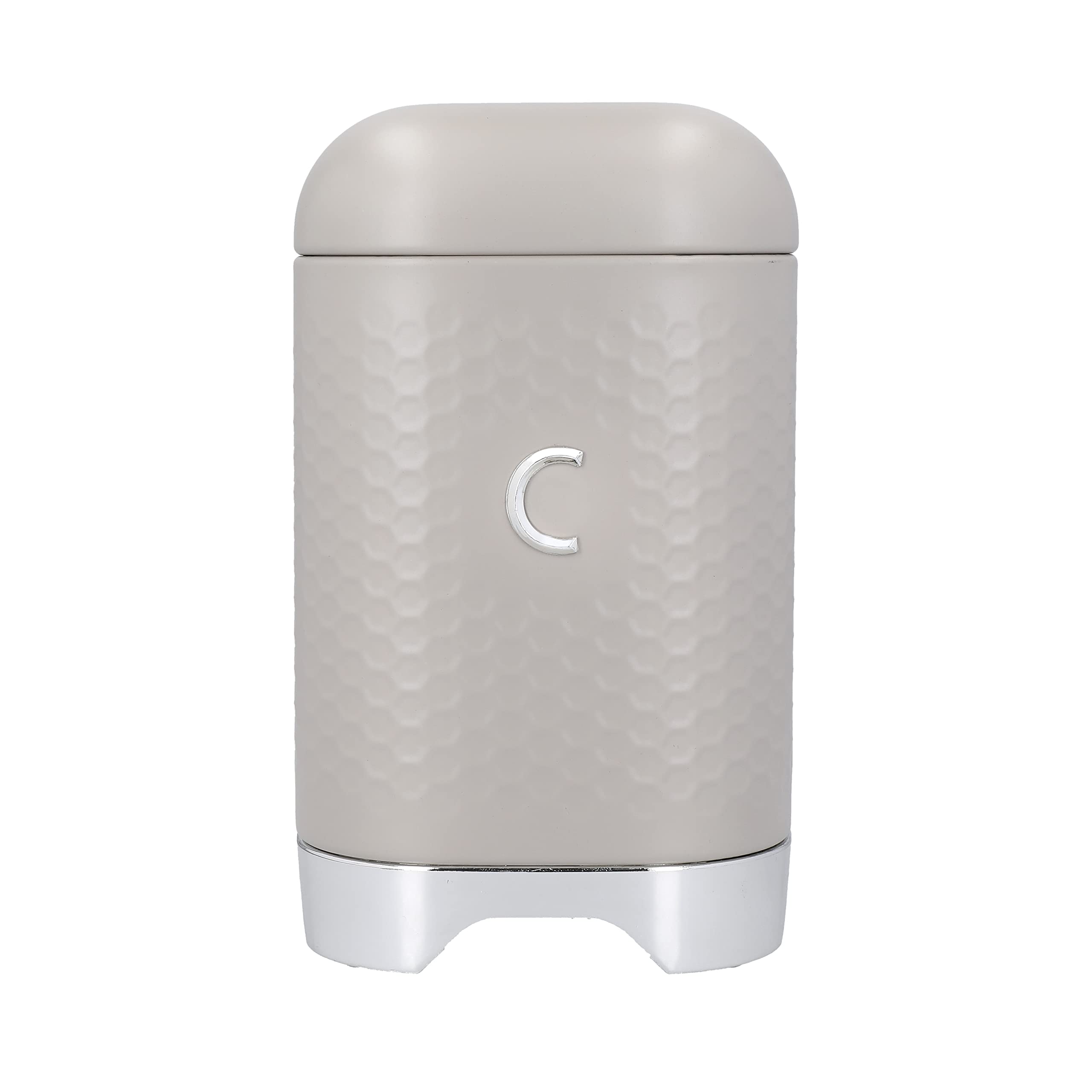 KitchenCraft Coffee Storage Canister with Lid, Latte Cream, 11.5 x 11.5 x 19.5cm