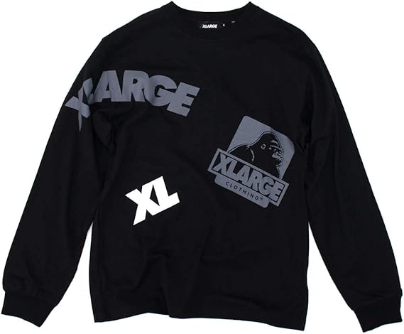 Amazon Xlarge エクストララージ メンズ ランダムプリント L S Tee Sサイズ 10 Black Tシャツ カットソー 通販