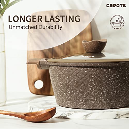 Carote Nonstick Cookware Sets, 10 Pcs Pots and Pans Set Nonstick