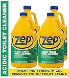 Zep Acidic Toilet Bowl Cleaner 128oz R43710 (Case of 4) - 2x thicker than before! Professional Strength, Thick Gel Clings to dirt and leaves toilets clean