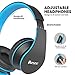 IAXSEE I70 Headphones with Microphone and Volume Control for Kids Boys Lightweight Adjustable Headsets for iPad iPod Android Cell Phones Laptop Tablet Computer(Black Blue)