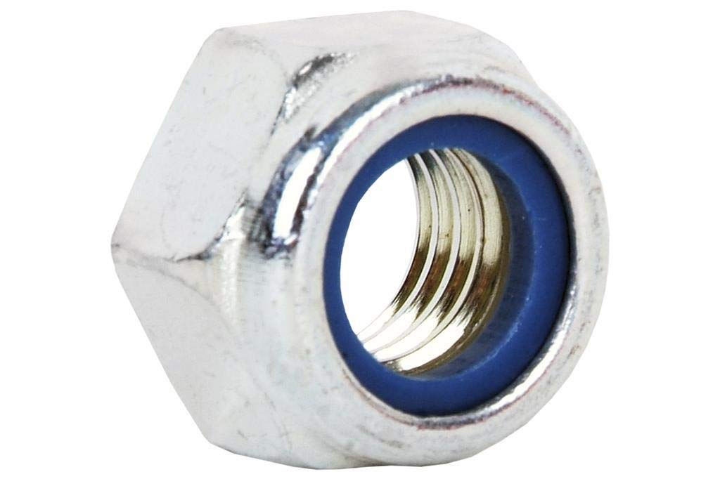 DOJA Barcelona Self Locking Nuts M8 - Pack 25 - Locknuts with Nylon Insert Brake, Hex Nuts, Insert Lock Nuts for Industrial Bolts, Anti-Slip Insert, for Vibration Resistance โ image 1