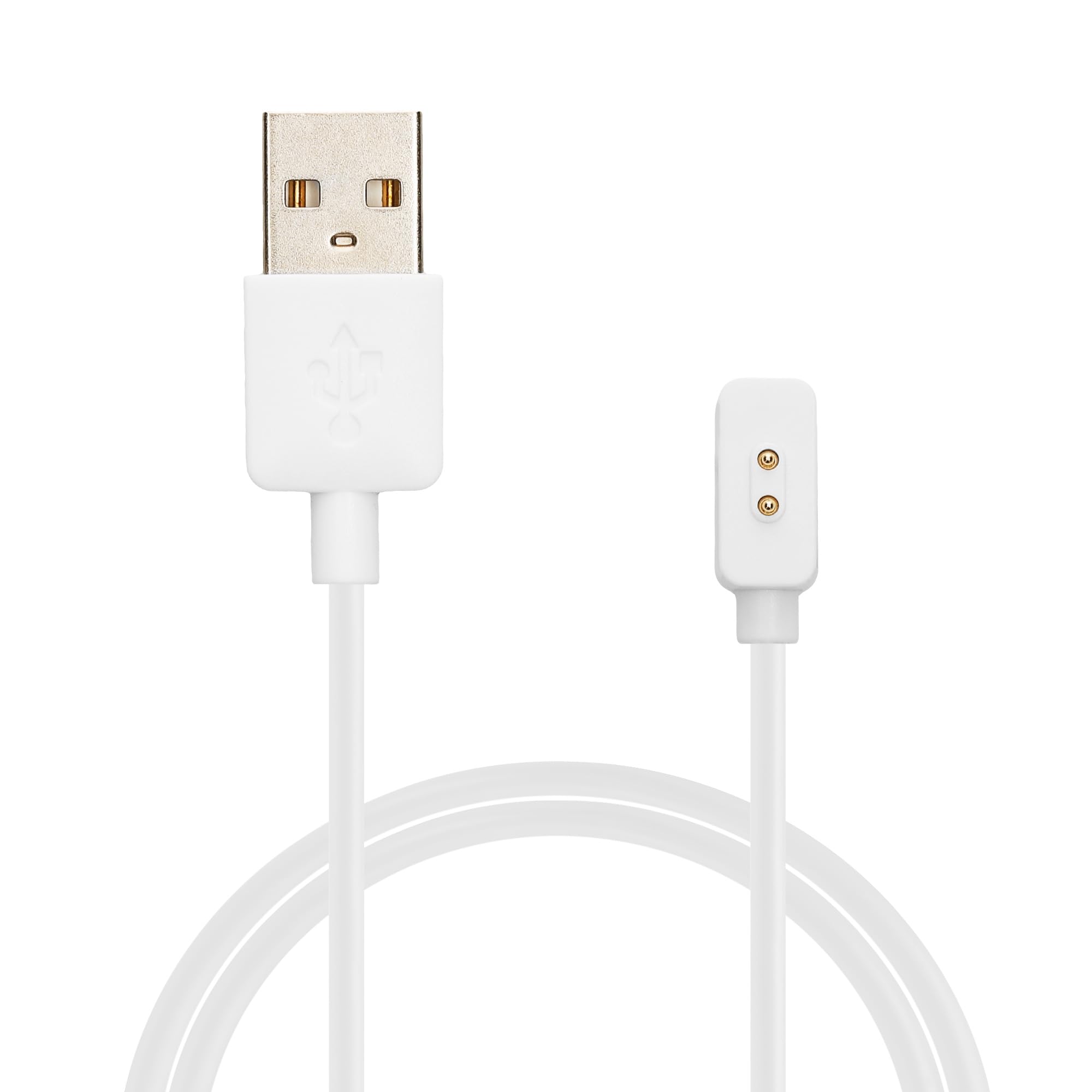 kwmobile USB Cable Charger Compatible with Xiaomi Mi Band 10 / Band 9/8 / 8Pro / Redmi Watch 3 Active Cable - Charging Cord for Smart Watch - White