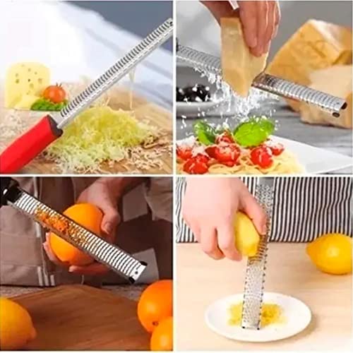 Zester de Aço Inox com Cabo Vermelho 32CM
