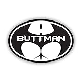 fagraphix Buttman Oval Sticker Decal - Self