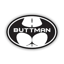 fagraphix Buttman Oval Sticker Decal - Self