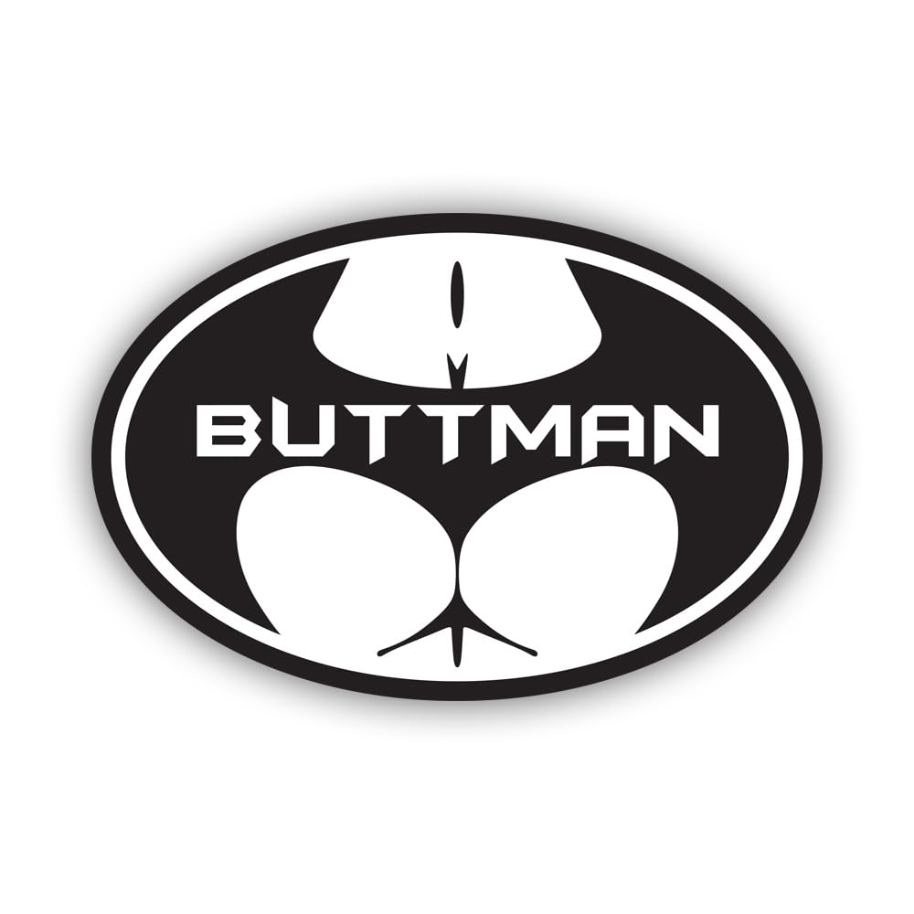 fagraphix Buttman Oval Sticker Decal - Self