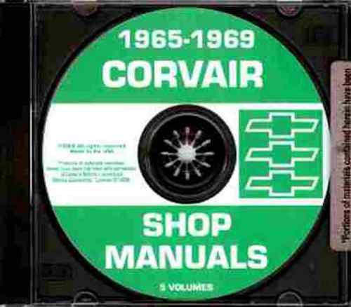 STEP-BY-STEP CORVAIR 1965 1966 1967 1968 1969 FACTORY REPAIR SHOP & SERVICE MANUAL On CD-Rom - COVERS; Standard, Corsa, 500, & Monza cars - CHEVY CHEVROLET