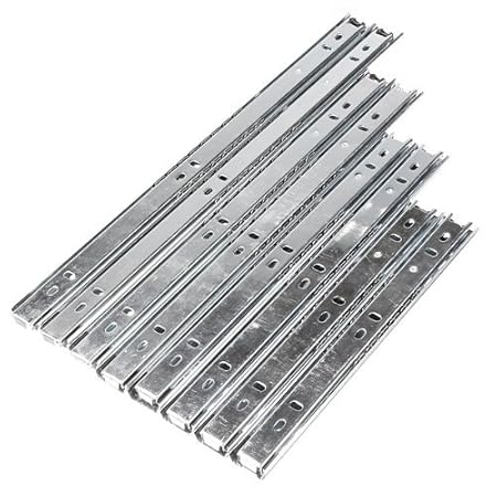 Water Wood 9 Inch Drawer Slides Metal Ball Groove Bearing