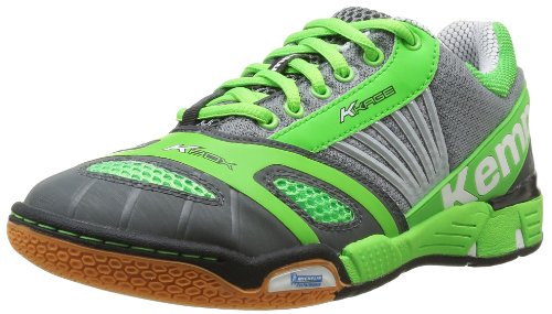 Kempa Women's Hurricane Handball Shoes 37 Eu (4 Damen's Uk) Gray Grau (Grau/Fluo Green/Black 02)